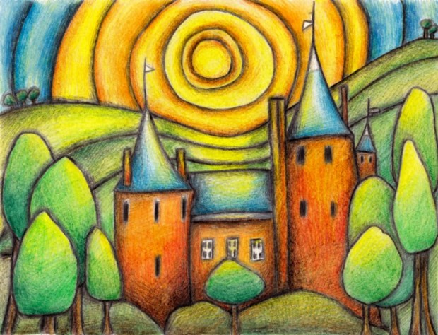 Castell Coch artwork by Gayle Rogers