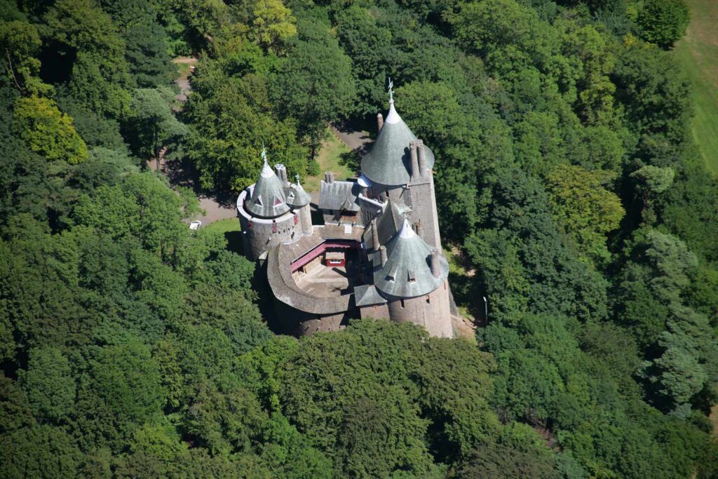 Aerial photograph of Castell Coch, 2006