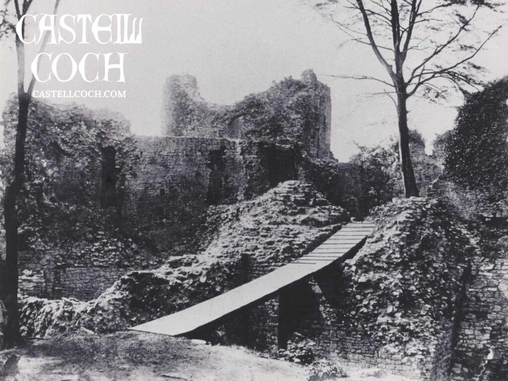 Photo of the 13th Century Castell Coch ruins in 1875