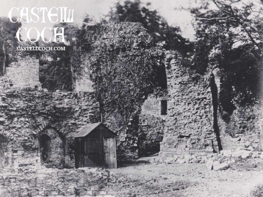 Photo of the 13th Century Castell Coch ruins in 1875