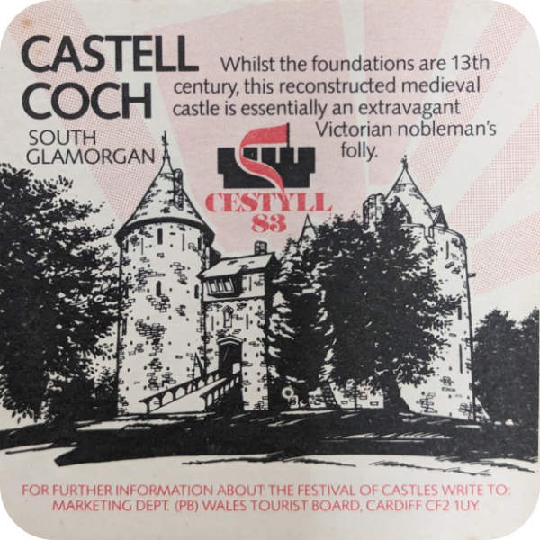Castell Coch Cestyll 83 beer mat