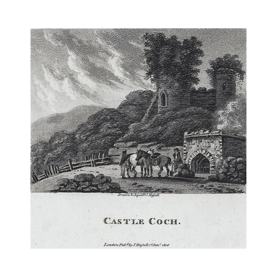 Illustration of Castell Coch by John Hassell from 1806